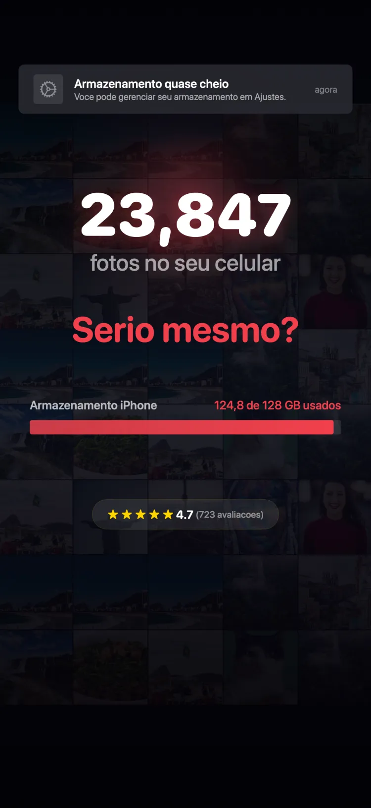 iPhone storage almost full notification