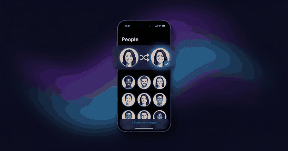 Doppelte Personen im iPhone-Fotoalbum beheben
