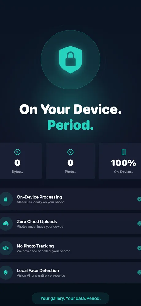 Complete privacy in Tidy - all processing on device