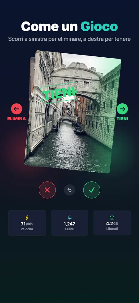 Gioco di swipe